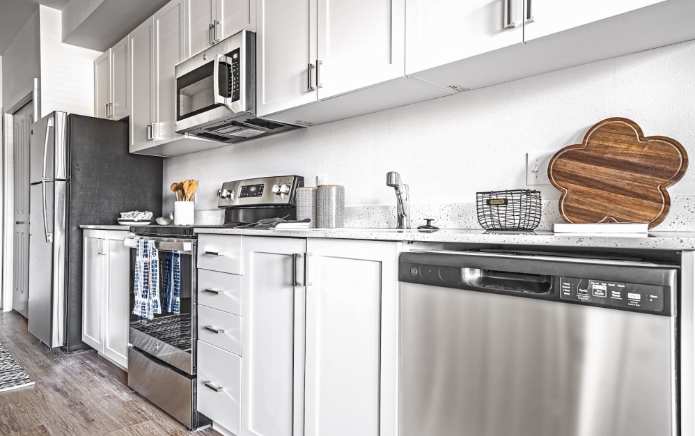 kitchen with ample counter-space and modern appliances
